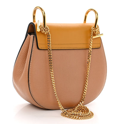 Chloe Grained Calfskin Lambskin Mini Drew Shoulder Bag Wet Sand Sunflower 3 of 11