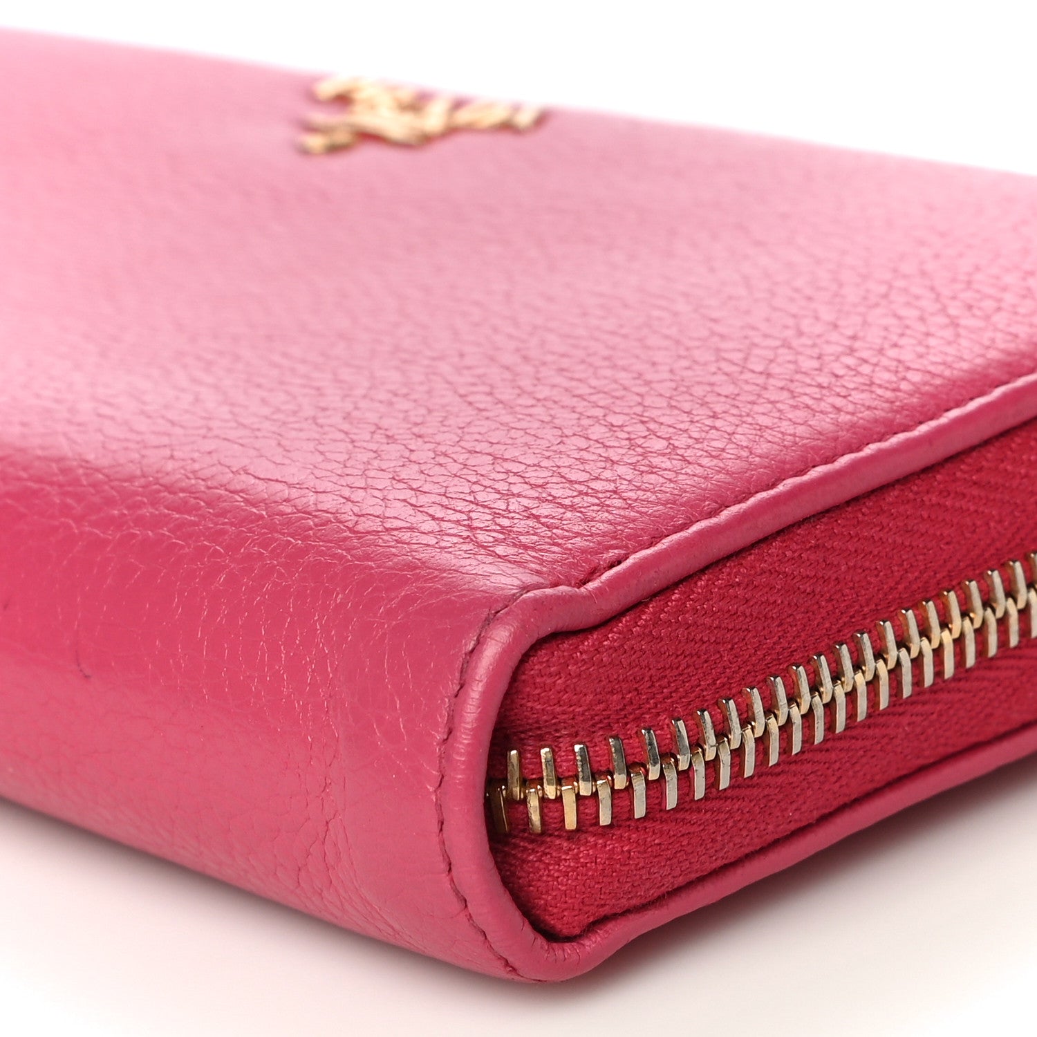 Prada Vitello Daino Zip Around Wallet Peonia 6 of 18