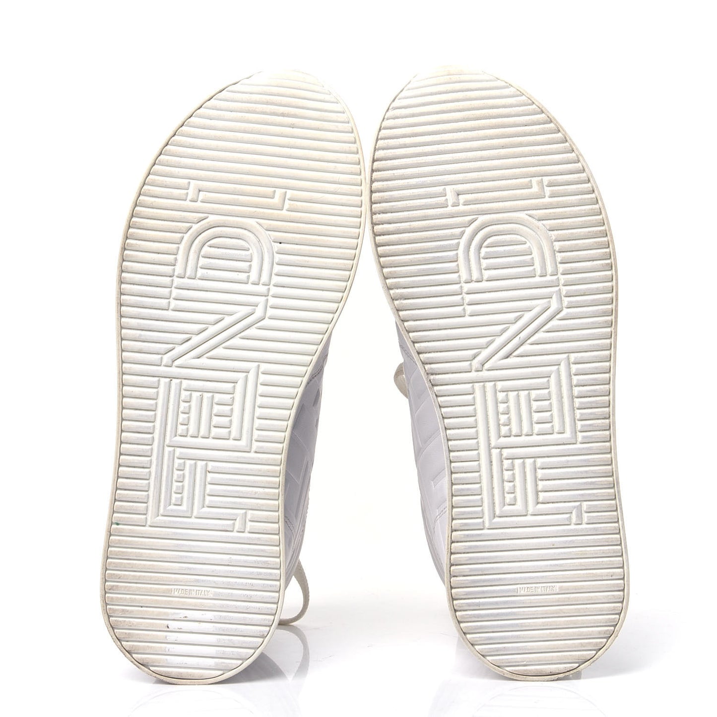 Nappa Macro FF Embossed Womens High Top Sneakers 35.5 White Ice