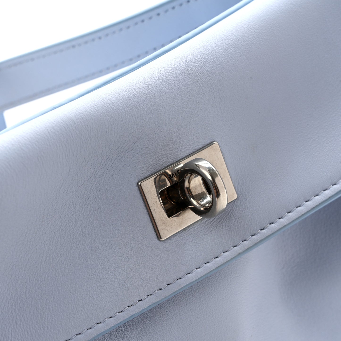 Natural Smooth Calfskin Small Rodeo Top Handle Handbag Cloudy Blue