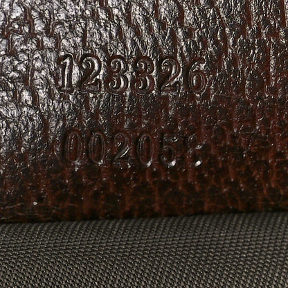 Gucci Monogram Natural Pigskin Large Diaper Bag Beige Ebony Cocoa Dark Chocolate 7 of 13