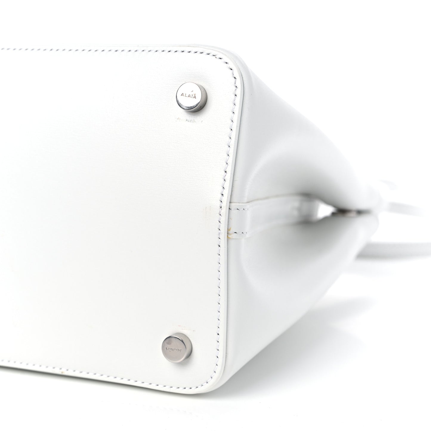Calfskin Laser Cut Mina 25 Bag White