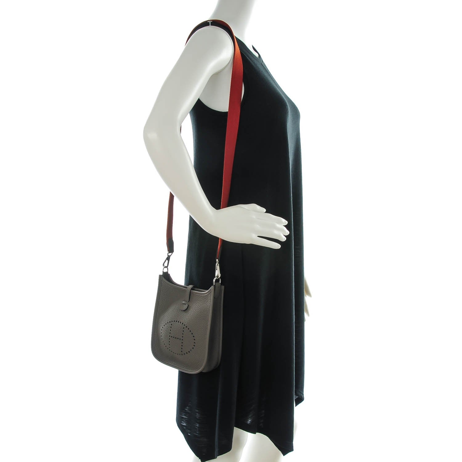Hermes Taurillon Clemence Amazone Evelyne TPM Etain Cuivre 4 of 11