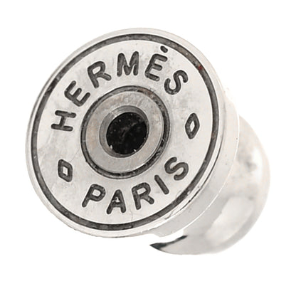 Hermes Palladium Lacquered Mini Pop H Earrings Bleu Jean 4 of 5