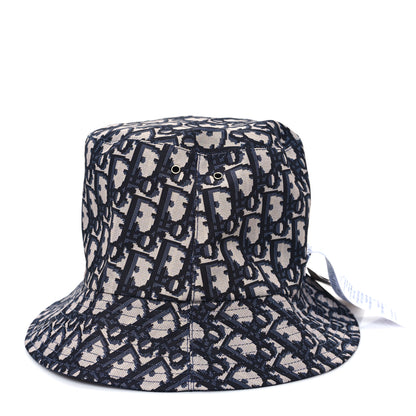 Christian Dior Oblique Reversible Teddy-D Brim Bucket Hat 58 Blue 6 of 13