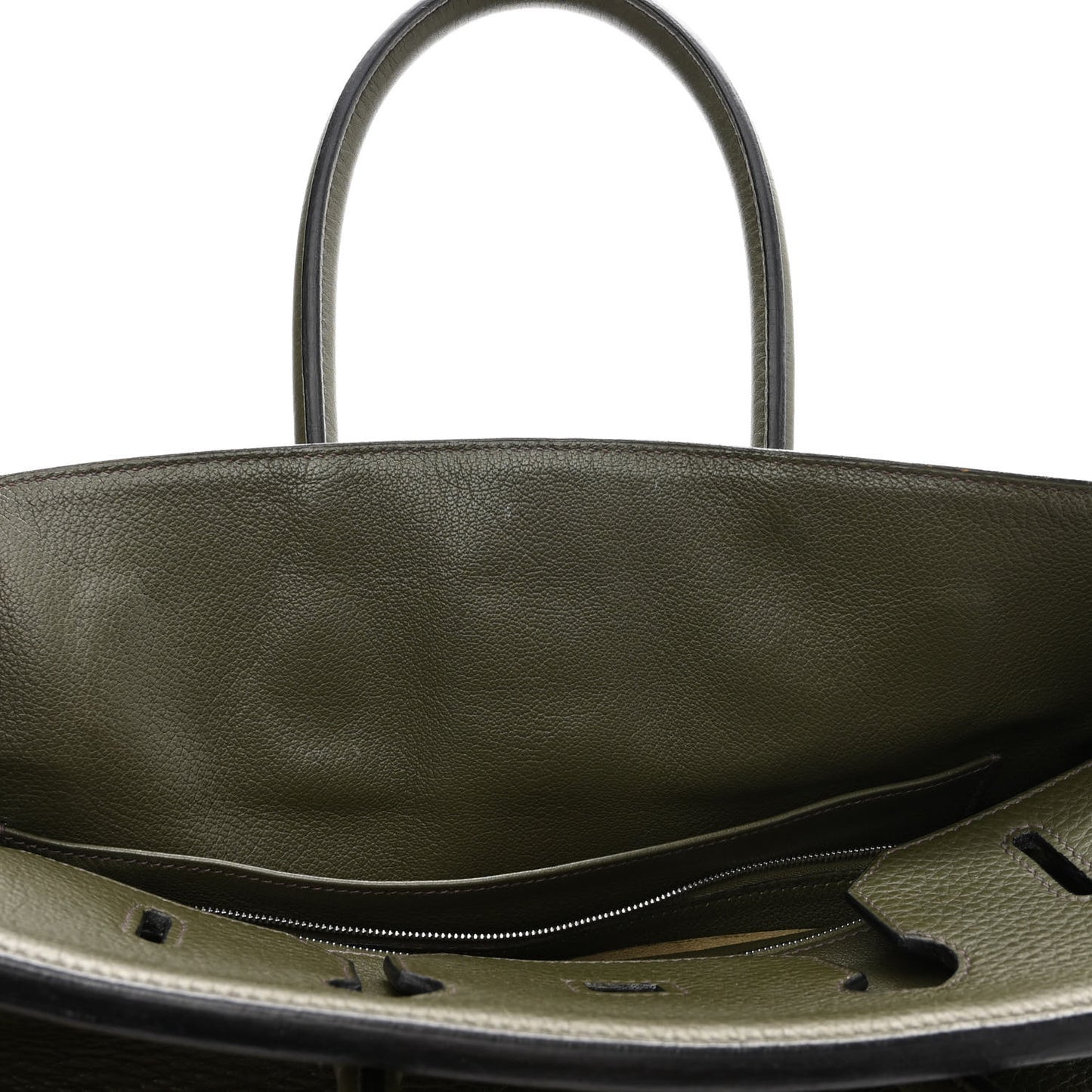 Taurillon Clemence Birkin 35 Vert Olive