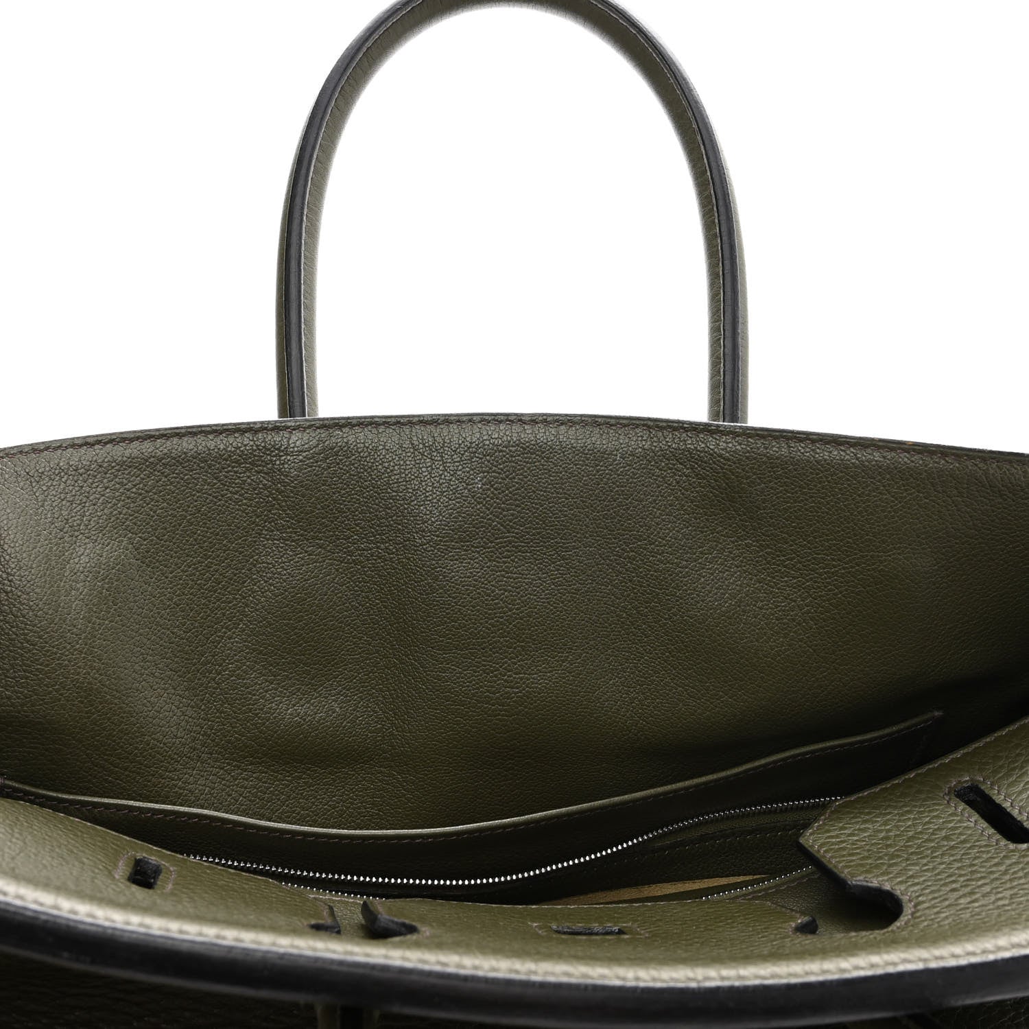 Hermes Taurillon Clemence Birkin 35 Vert Olive 12 of 16