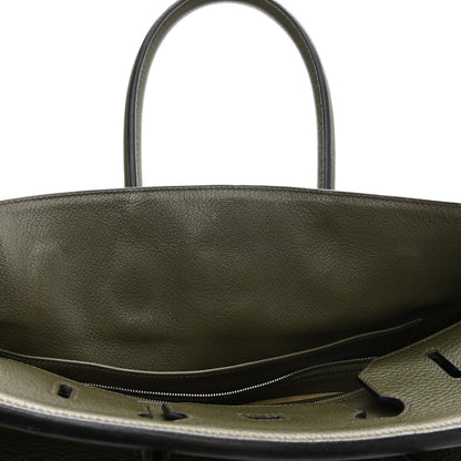 Hermes Taurillon Clemence Birkin 35 Vert Olive 12 of 16