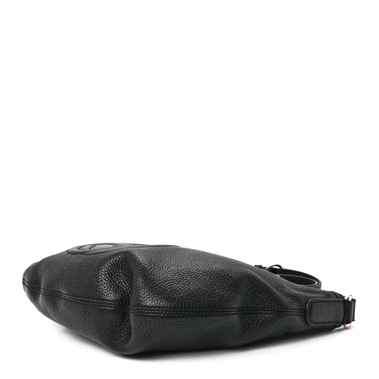 Pebbled Calfskin Small Soho Hobo Black