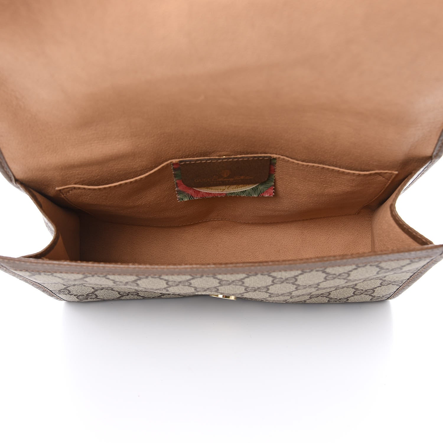 Gucci Coated Canvas Monogram Web Clutch Brown 5 of 9