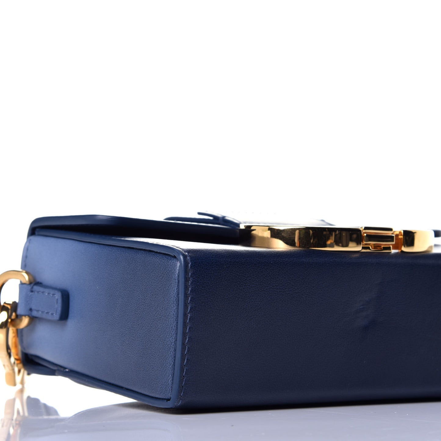 Smooth Calfskin Gradient 30 Montaigne Box Bag Indigo Blue