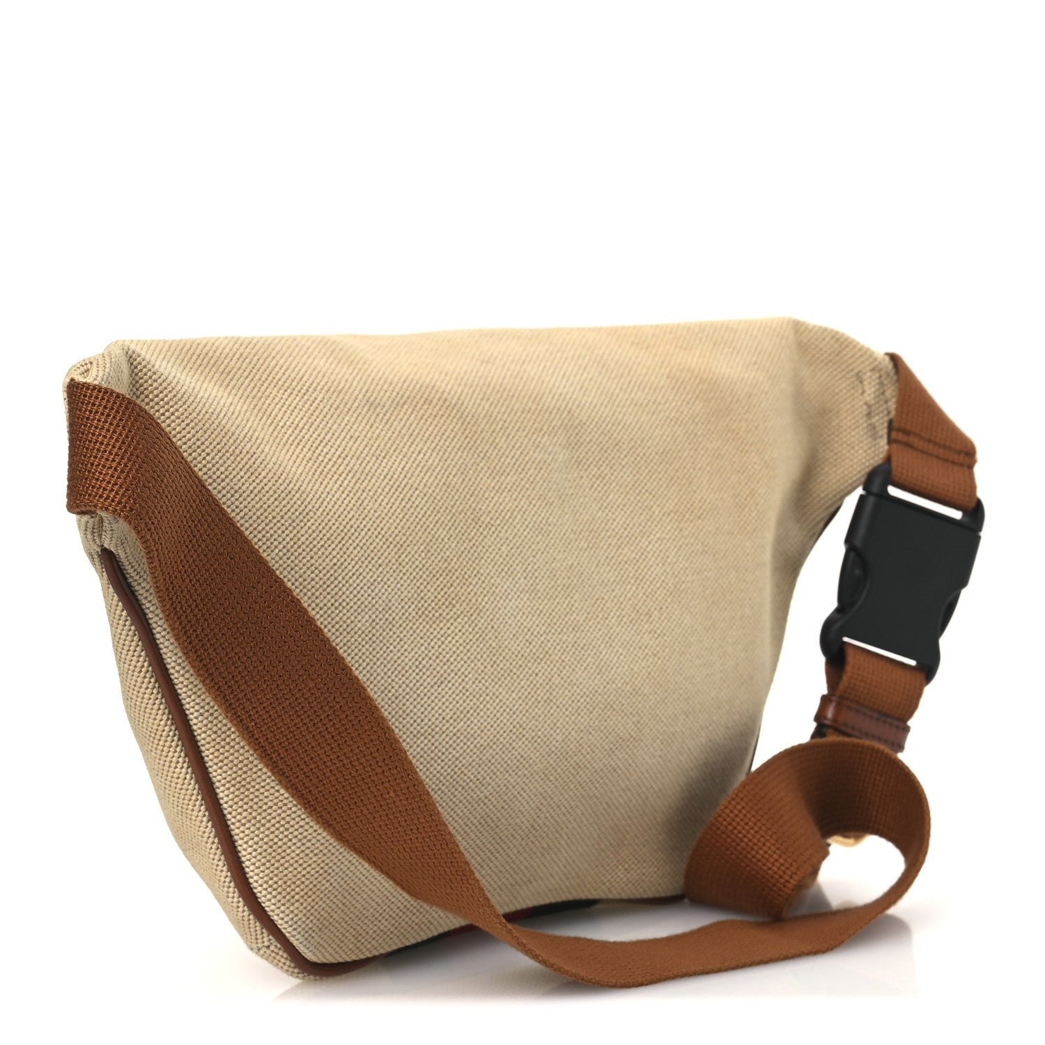 Gucci Vintage Canvas Web Belt Bag Sand Cuir 3 of 13