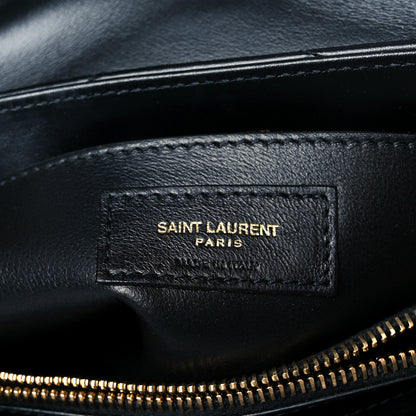 Saint Laurent Calfskin Y Quilted Monogram Small Loulou Chain Satchel Black 7 of 11