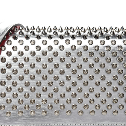 Christian Louboutin Metallic Calfskin Spikes Multimetal Paloma Clutch Silver 10 of 10