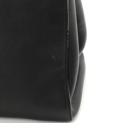 Saint Laurent Grained Calfskin Medium Cabas Rive Gauche Black 10 of 15