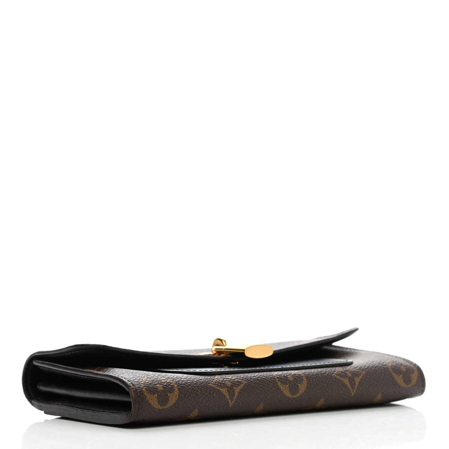 Louis Vuitton Monogram Flower Lock Long Wallet Black 4 of 9