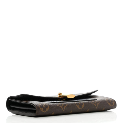 Louis Vuitton Monogram Flower Lock Long Wallet Black 4 of 9