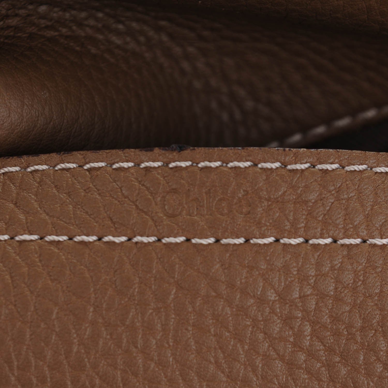 Chloe Grained Calfskin Medium Marcie Saddle Bag Seed 6 of 9