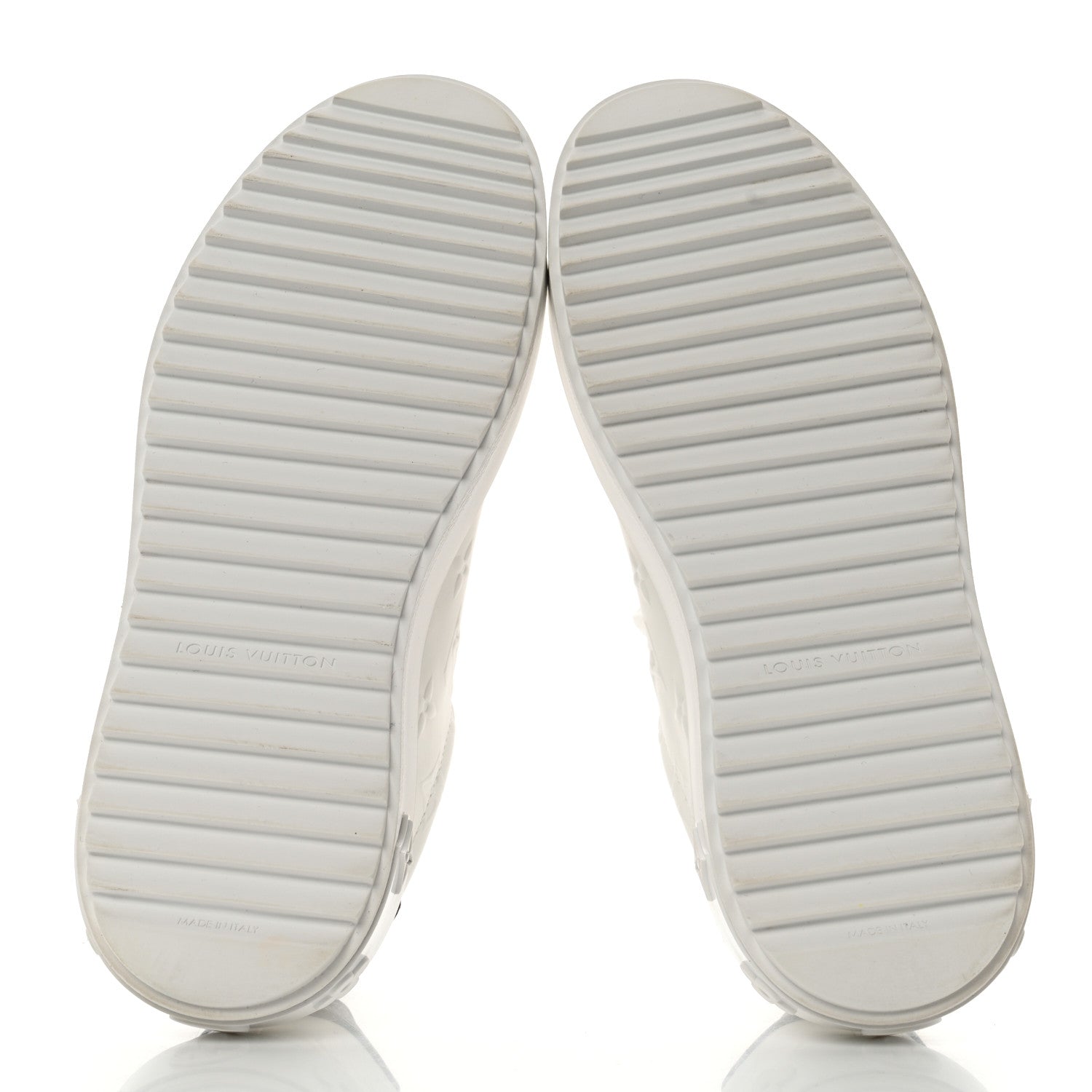Louis Vuitton Lambskin Embossed Monogram Time Out Sneakers 36.5 White 5 of 8