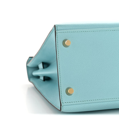 Hermes Epsom Kelly Sellier 28 Bleu Atoll 9 of 12
