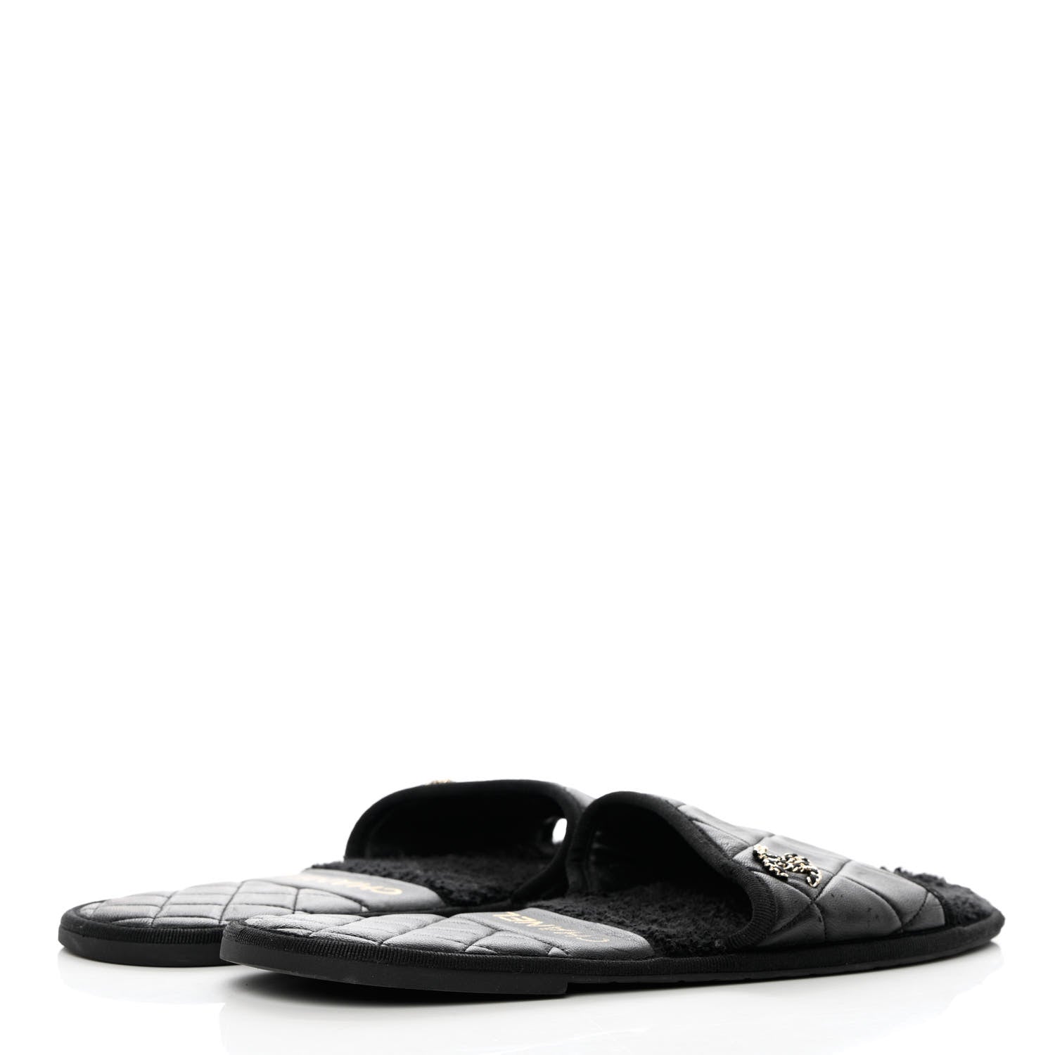 Chanel Lambskin CC Flat Mules M Black 8 of 18