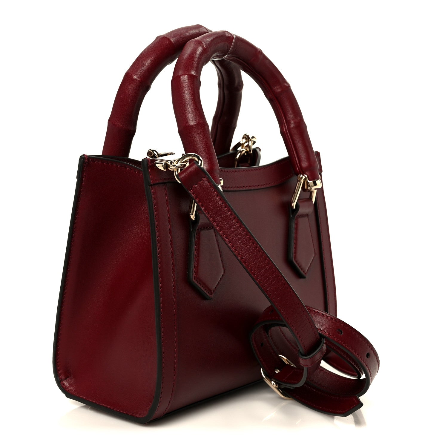 Gucci Sweetbread Calfskin Mini Diana Tote Bag Rosso Ancora 3 of 10