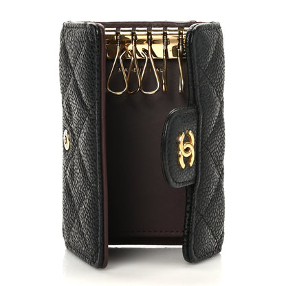 Chanel Caviar Quilted 6 Key Holder Black 5 of 9