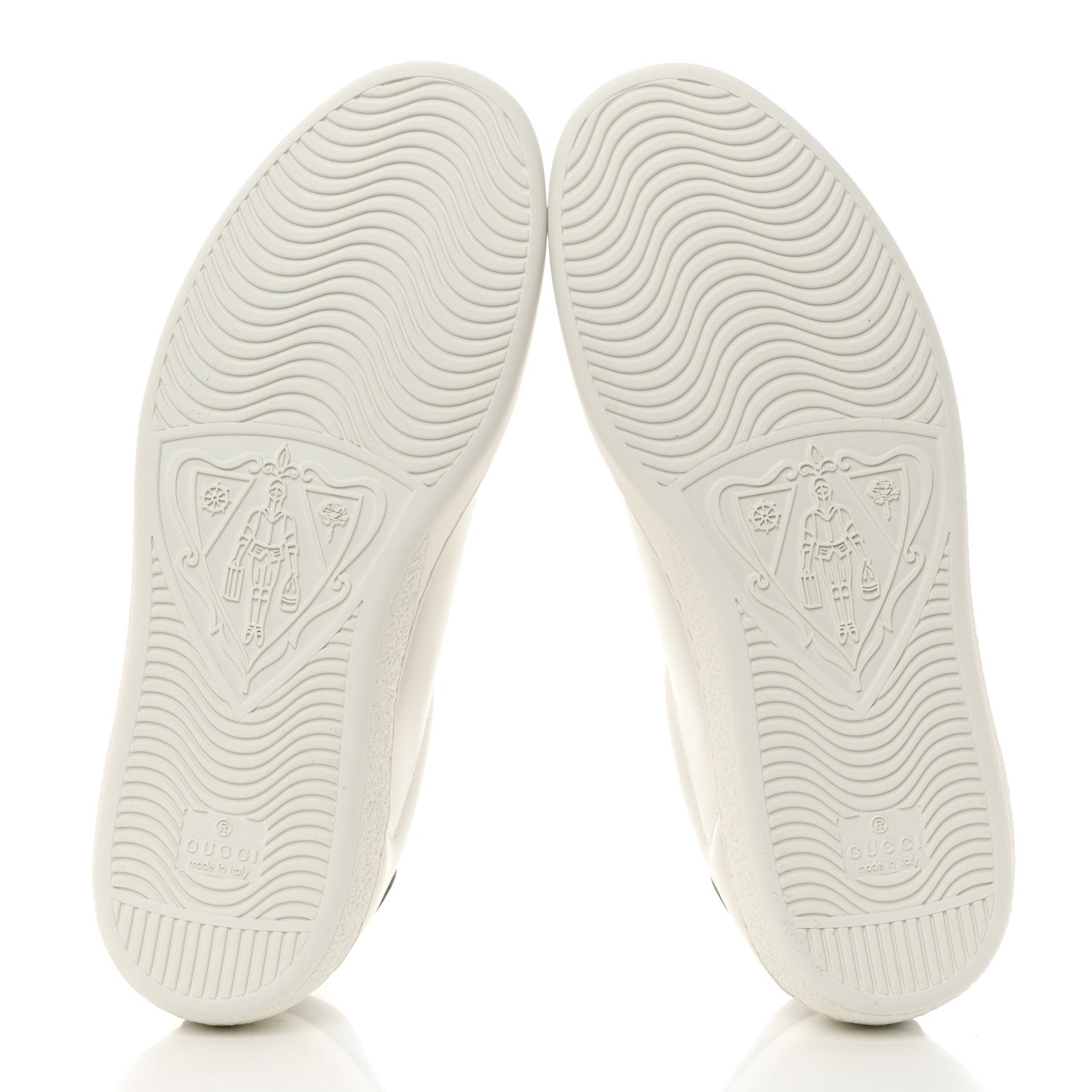 Gucci Calfskin Interlocking G Perforated Mens Ace Sneakers 6.5 White Grey Sky 5 of 9