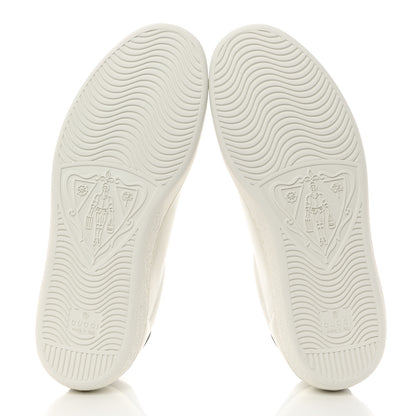 Gucci Calfskin Interlocking G Perforated Mens Ace Sneakers 6.5 White Grey Sky 5 of 9