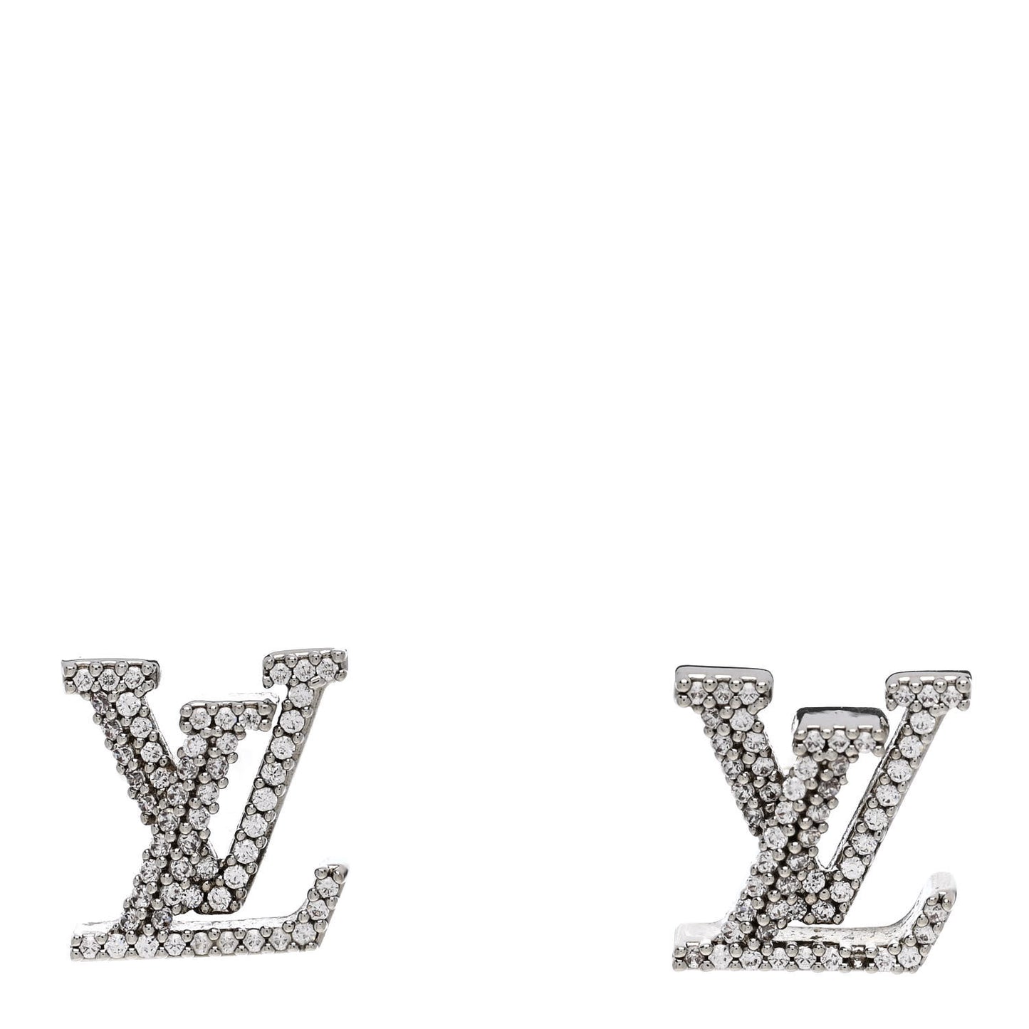 Crystal LV Iconic Earrings Silver