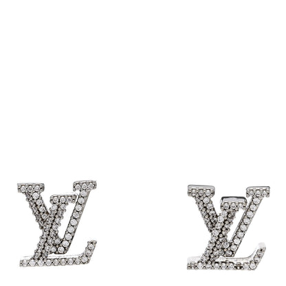 Louis Vuitton Crystal LV Iconic Earrings Silver 1 of 6