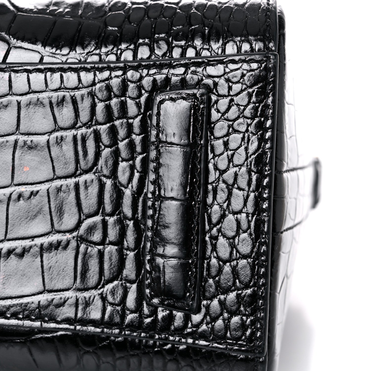 Givenchy Calfskin Crocodile Embossed Mini Antigona Black 15 of 16