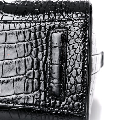 Givenchy Calfskin Crocodile Embossed Mini Antigona Black 15 of 16