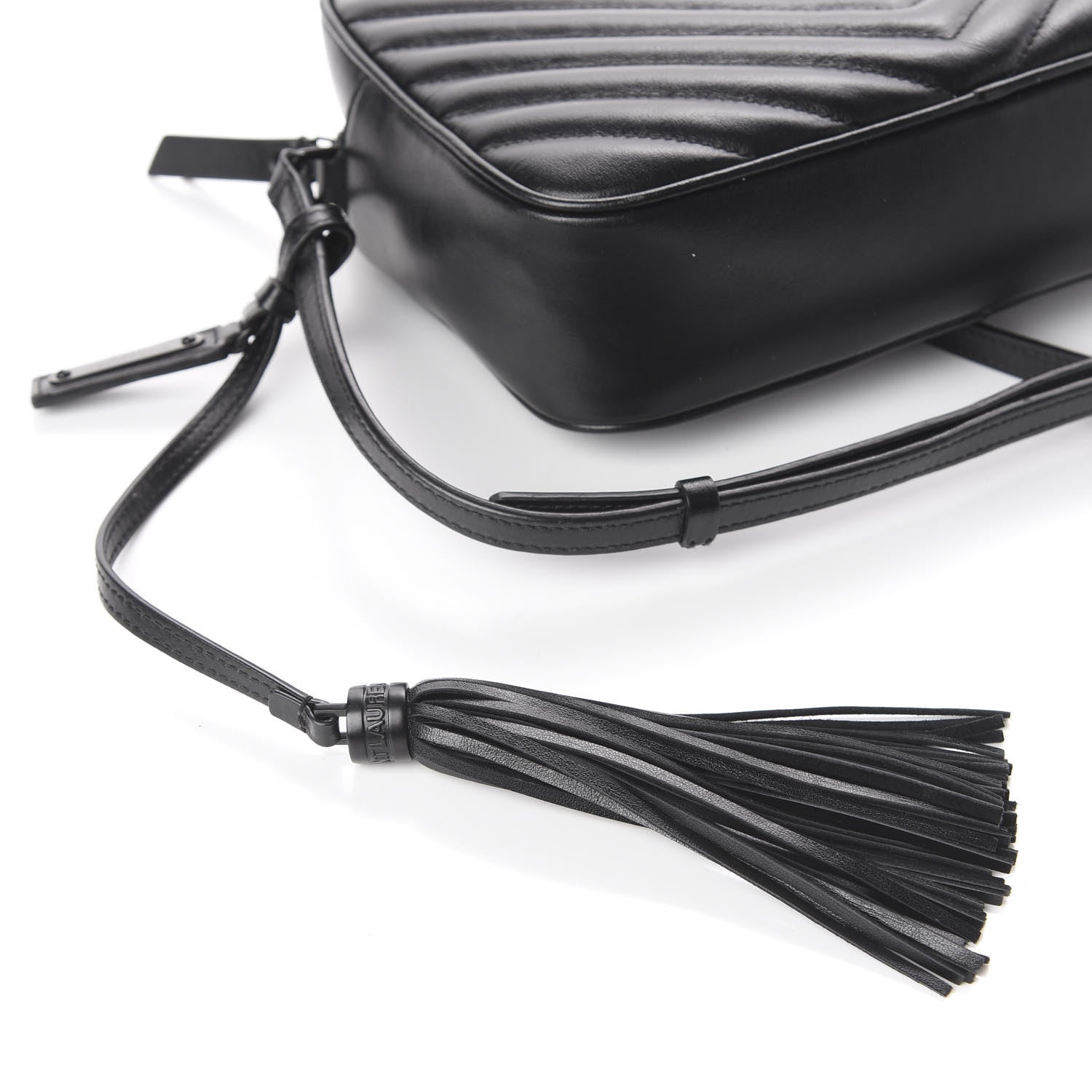 Saint Laurent Calfskin Matelasse Monogram Lou Camera Bag Black 11 of 14