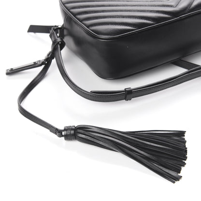 Saint Laurent Calfskin Matelasse Monogram Lou Camera Bag Black 11 of 14