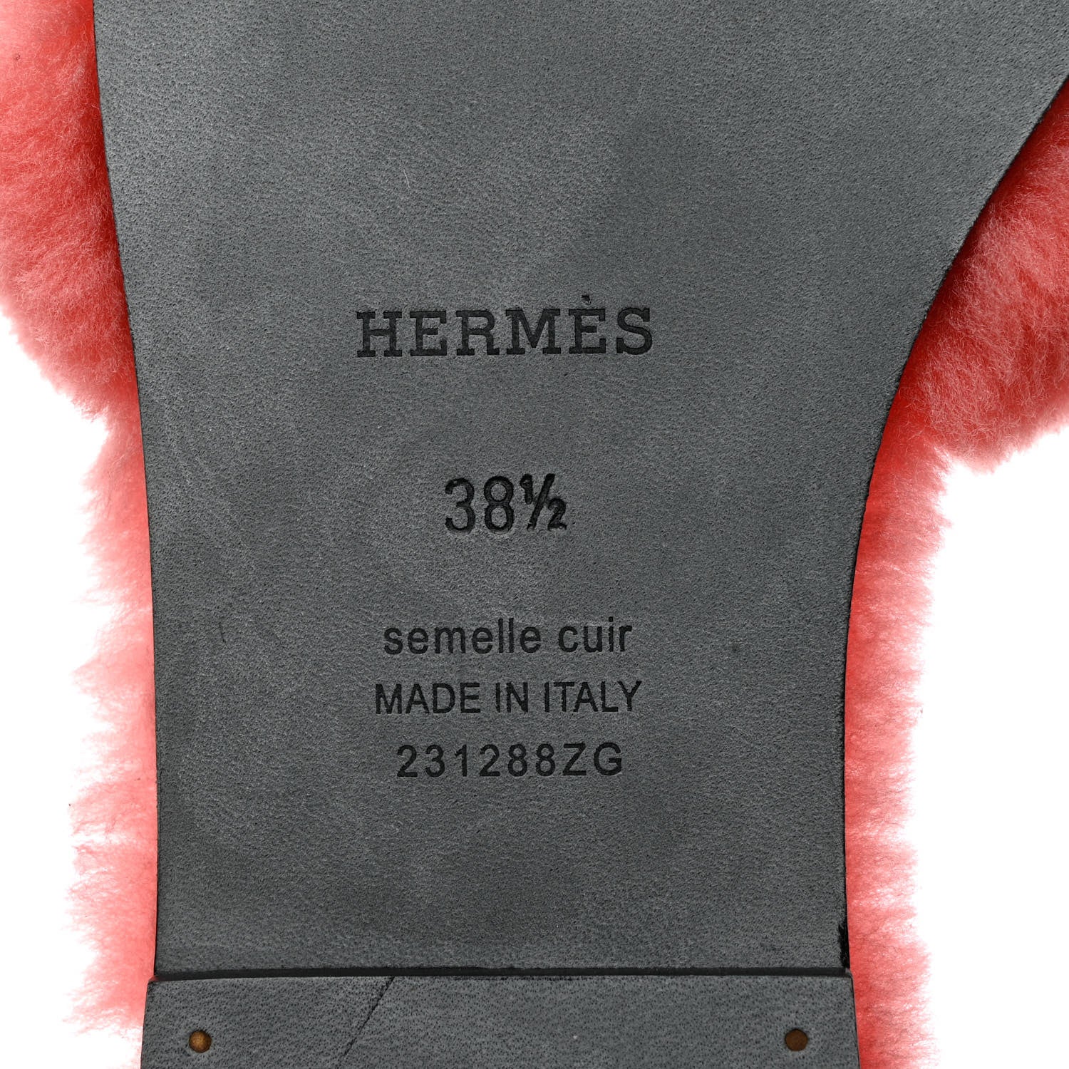 Hermes Woolskin Oran Sandals 38.5 Rose Du Desert 7 of 8
