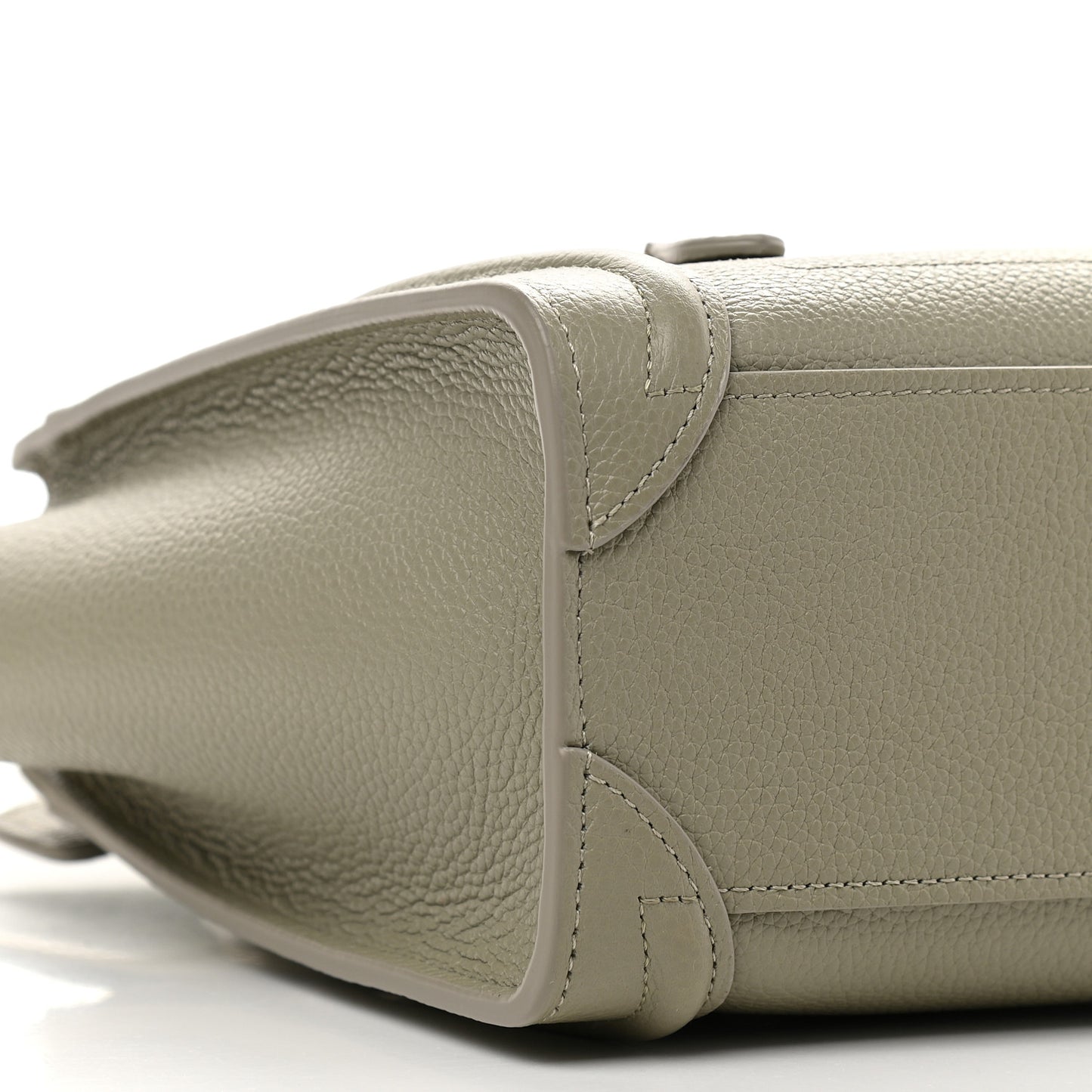 Drummed Calfskin Nano Luggage Army Green