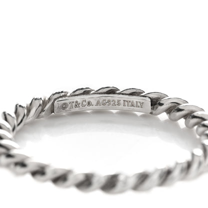 Tiffany Sterling Silver Twist Rope Ring 53 6.5 3 of 3
