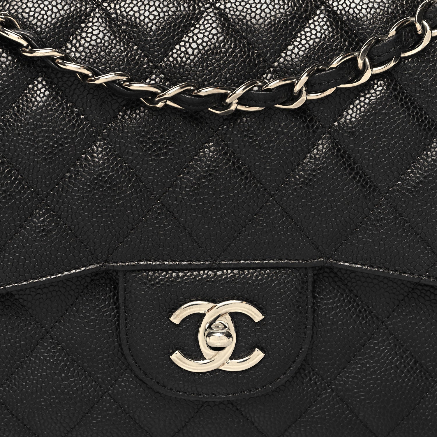 Chanel Caviar Quilted Jumbo Double Flap Black 9 of 11
