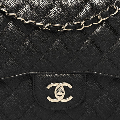 Chanel Caviar Quilted Jumbo Double Flap Black 9 of 11