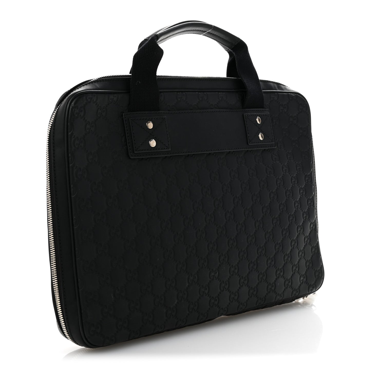 Rubber Guccissima Laptop Briefcase Black