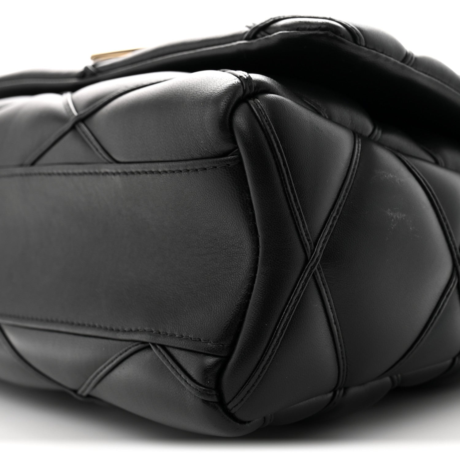 Louis Vuitton Lambskin Malletage Top Handle GO-14 GM Black 10 of 12