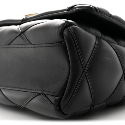 Louis Vuitton Lambskin Malletage Top Handle GO-14 GM Black 10 of 12