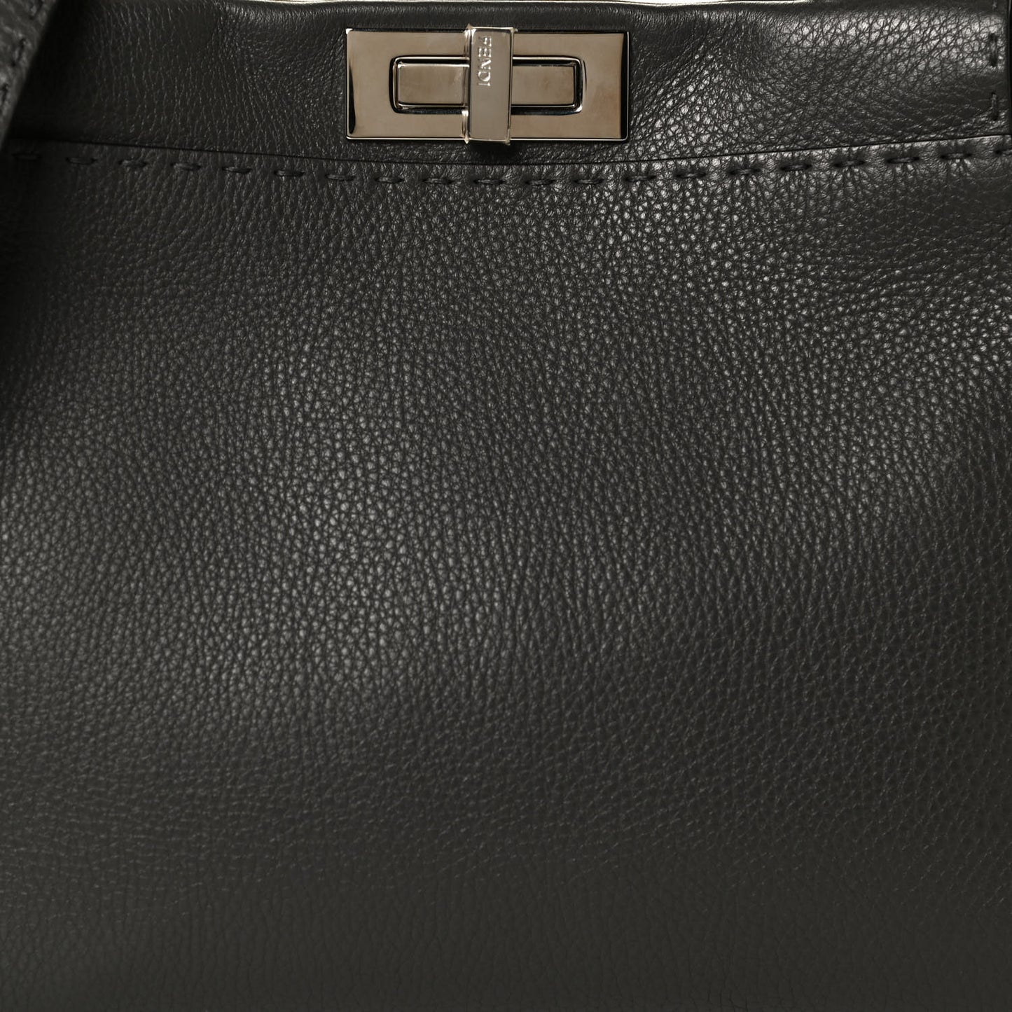 Cuoio Romano Selleria Bi-Color Medium Peekaboo Iconic Satchel Asfalto Latte