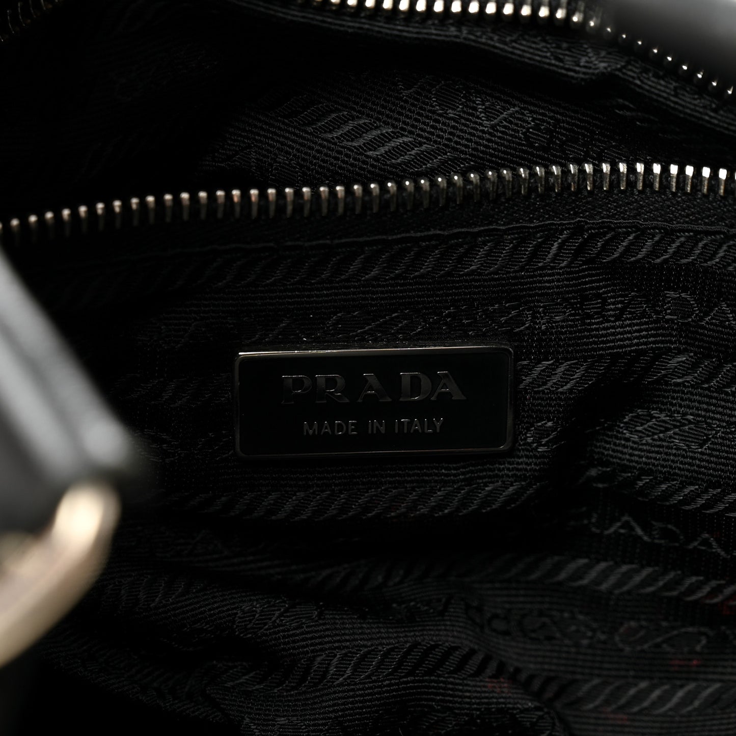 Tessuto Nylon Moon Shoulder Bag Black