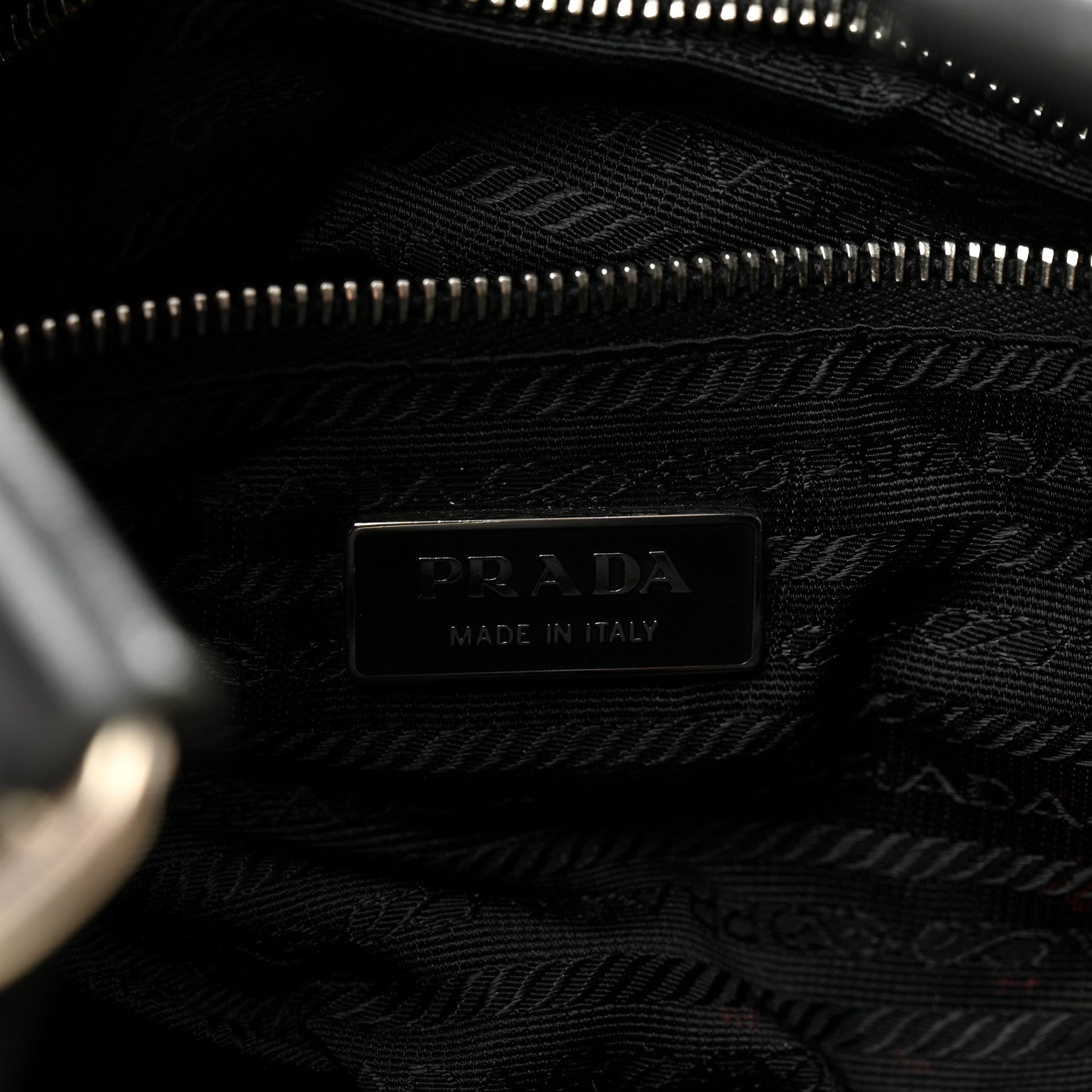 Prada Tessuto Nylon Moon Shoulder Bag Black 6 of 15