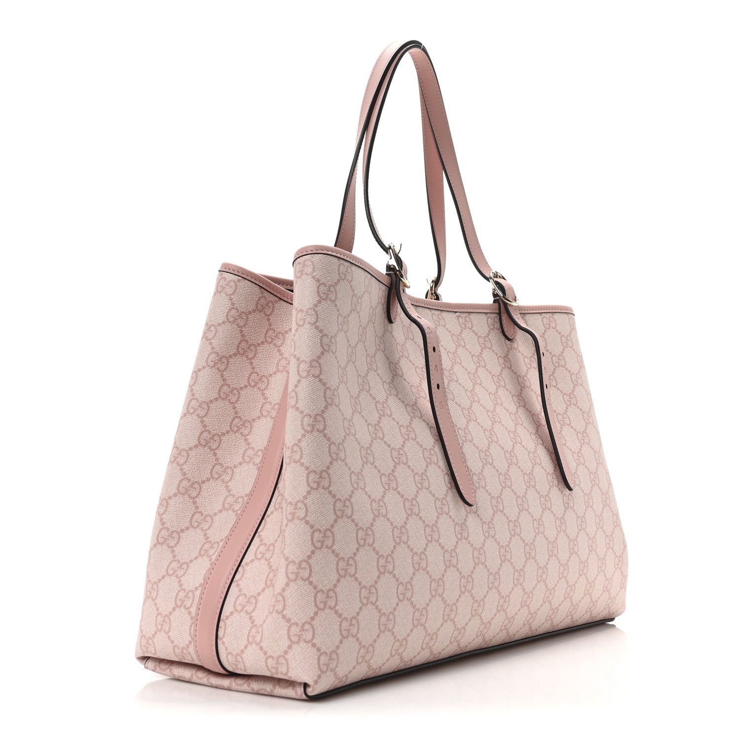 Gucci GG Supreme Monogram Emblem Large Tote Bag Light Pink 3 of 10