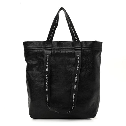 Balenciaga Agneau Logo Printed Carry Tote S Black 1 of 11