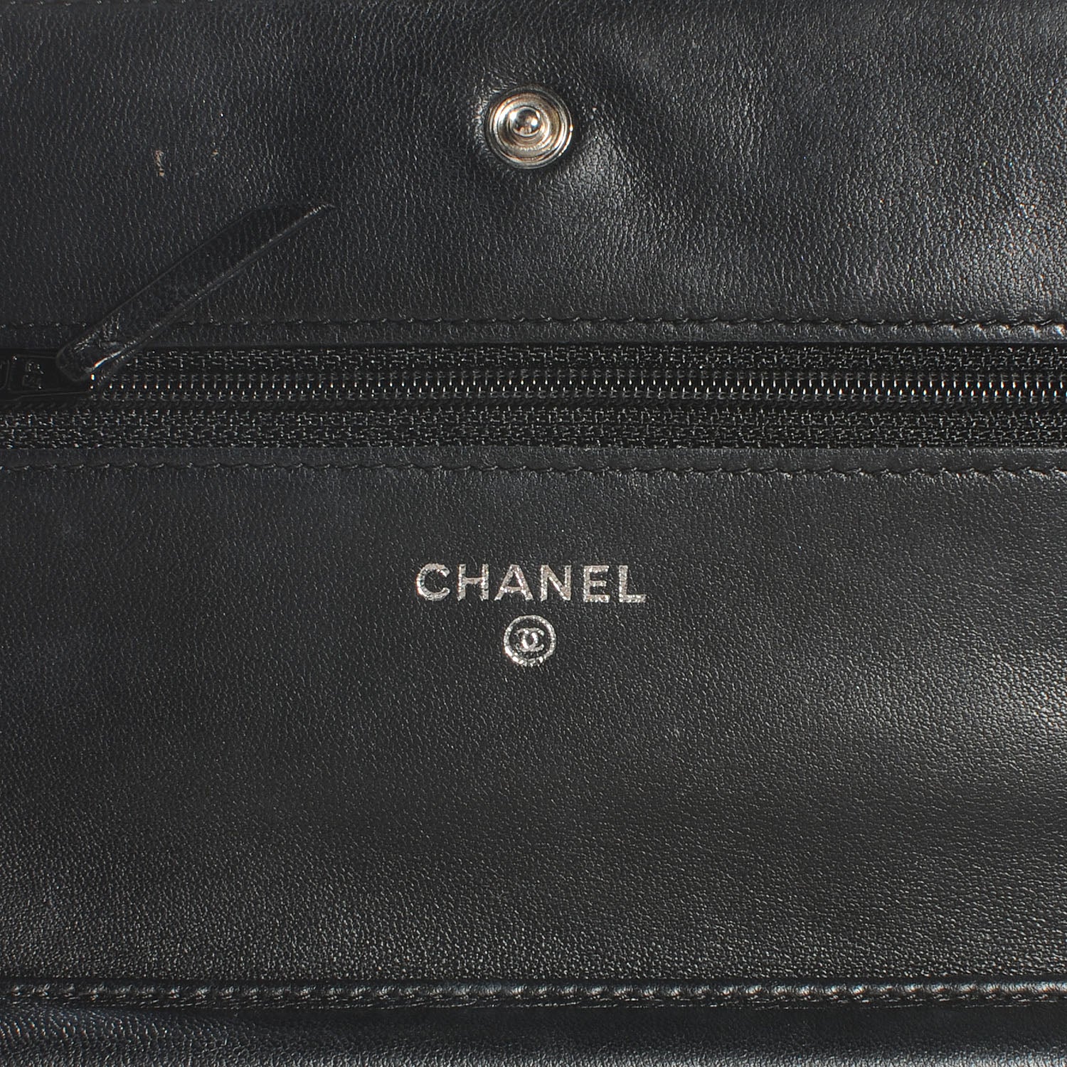 Chanel Lambskin Quilted Wallet On Chain WOC Black 7 of 8