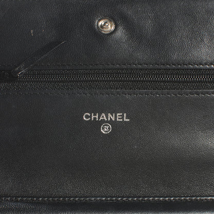 Chanel Lambskin Quilted Wallet On Chain WOC Black 7 of 8